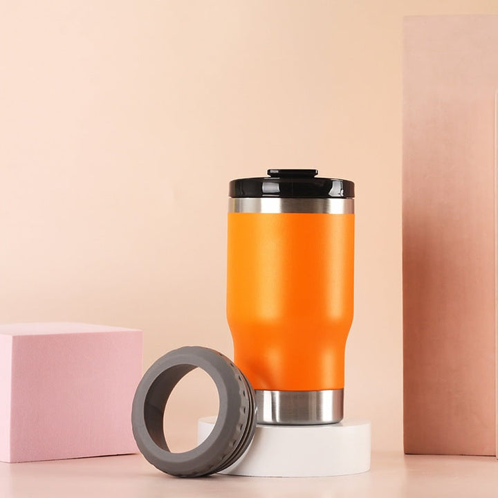 Insulated Travel Mug and Coffee with Stainless Steel Leak Proof Lid Non-Slip Silicone Ring