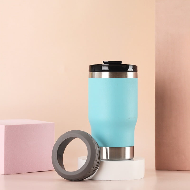 Insulated Travel Mug and Coffee with Stainless Steel Leak Proof Lid Non-Slip Silicone Ring