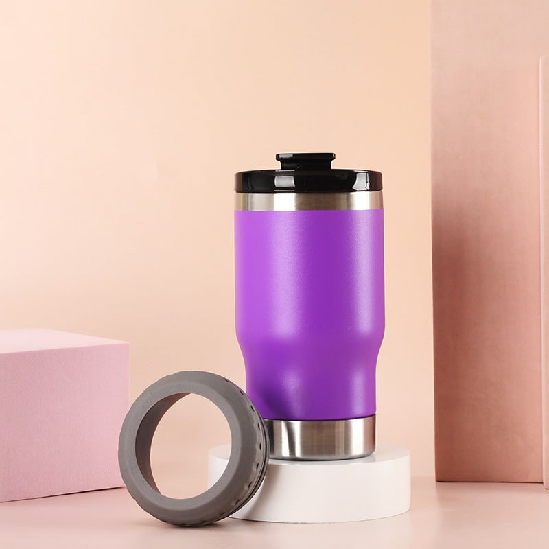 Insulated Travel Mug and Coffee with Stainless Steel Leak Proof Lid Non-Slip Silicone Ring