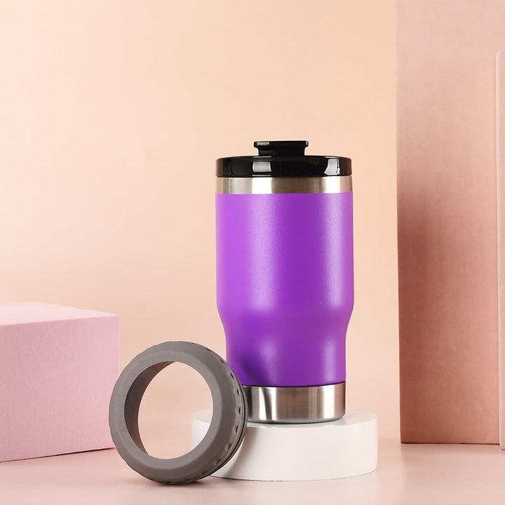 Insulated Travel Mug and Coffee with Stainless Steel Leak Proof Lid Non-Slip Silicone Ring