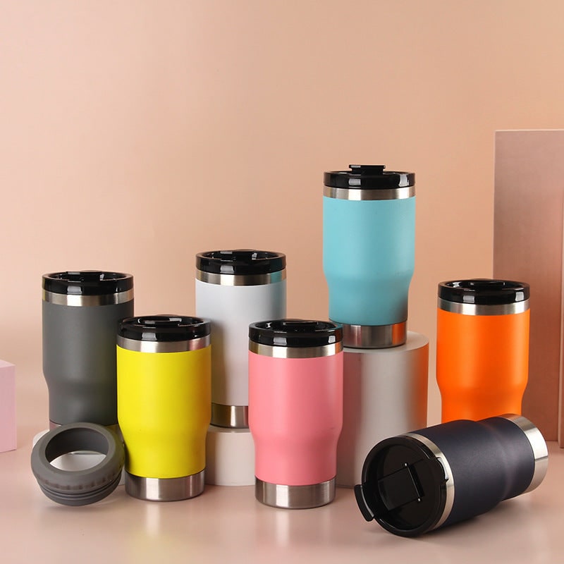 Insulated Travel Mug and Coffee with Stainless Steel Leak Proof Lid Non-Slip Silicone Ring