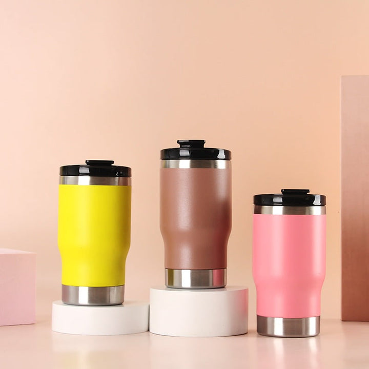 Insulated Travel Mug and Coffee with Stainless Steel Leak Proof Lid Non-Slip Silicone Ring