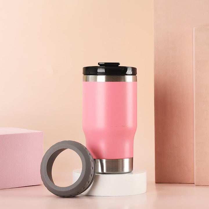 Insulated Travel Mug and Coffee with Stainless Steel Leak Proof Lid Non-Slip Silicone Ring
