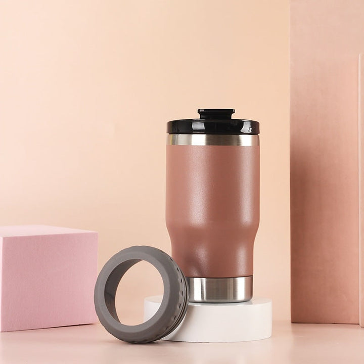 Insulated Travel Mug and Coffee with Stainless Steel Leak Proof Lid Non-Slip Silicone Ring