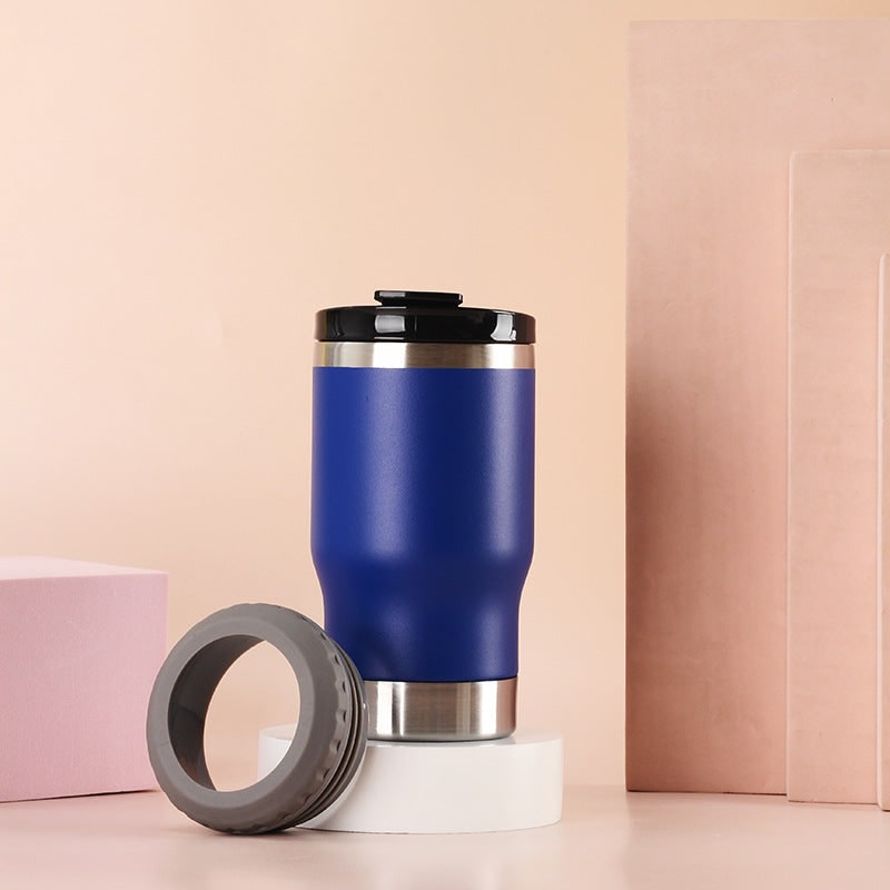 Insulated Travel Mug and Coffee with Stainless Steel Leak Proof Lid Non-Slip Silicone Ring