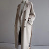 Women's Long Double-Breasted Cashmere Blend Coat