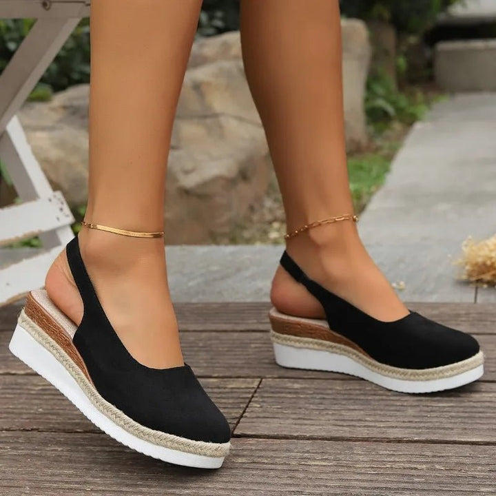 Chloe | Women's Orthopedic Platform Sandals Slip-On Comfort Espadrille