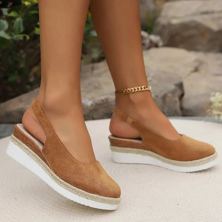 Chloe | Women's Orthopedic Platform Sandals Slip-On Comfort Espadrille