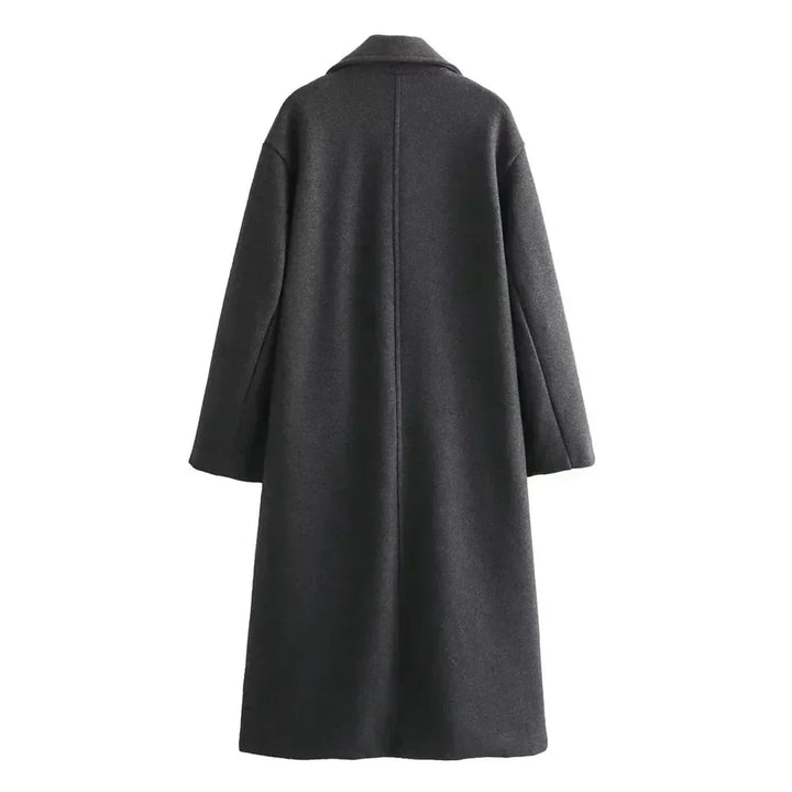 Oversized Double-Breasted Wool Coat
