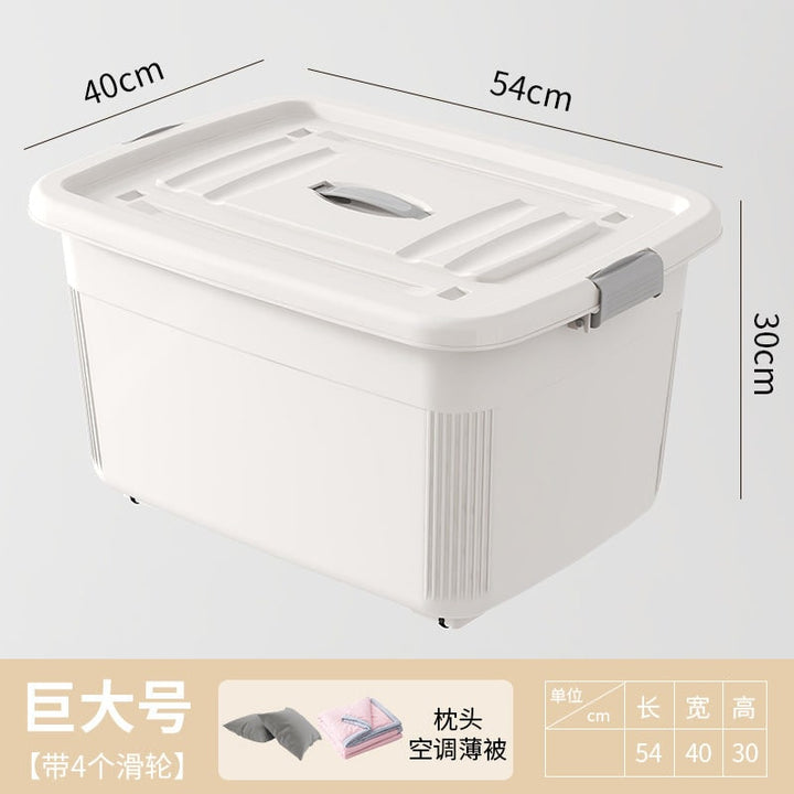 Plastic Storage Bin with Latching Lid Stackable Design and Carrying Handle Totes