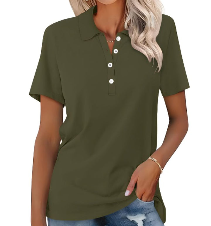 Layla | Women's Polo Shirt Short Sleeve Cotton Blend Classic Fit