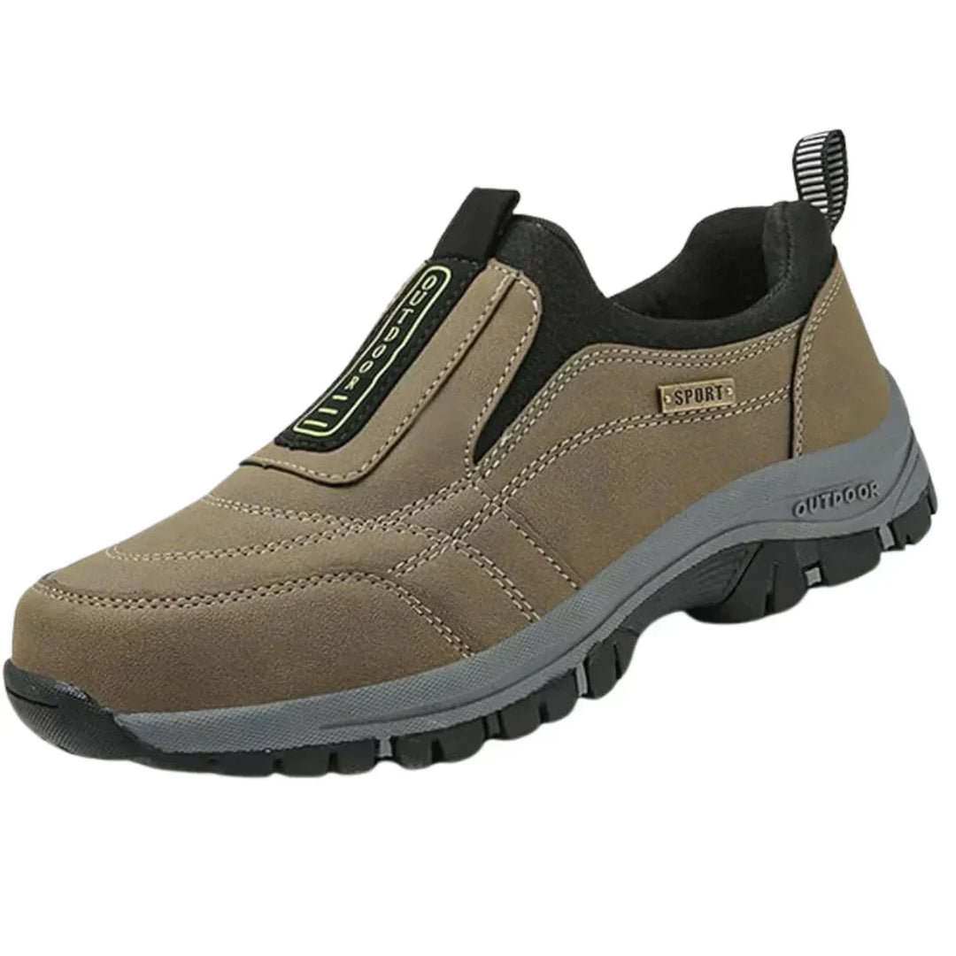 Suede-Look Cushioned Slip-On Walking Shoes