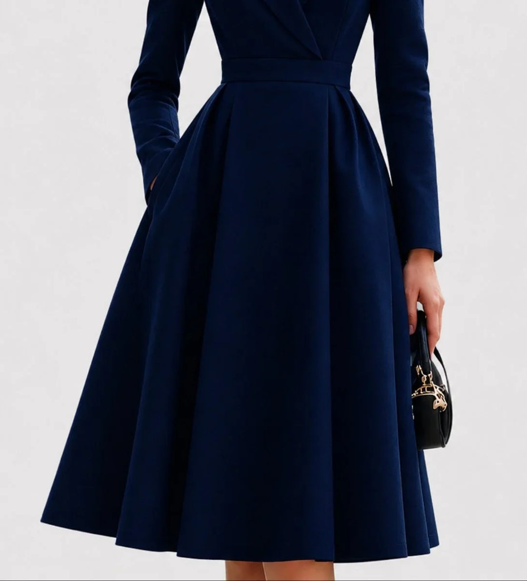 Tailored Structured Midi Coat Dress