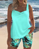 Isabella | Women's Tummy Control Printed Tankini Swimsuit Set