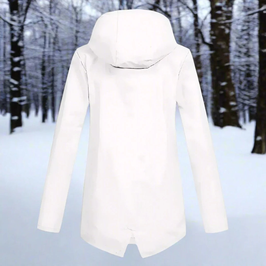 Waterproof Hooded Rain Jacket, Longline Zip-Up