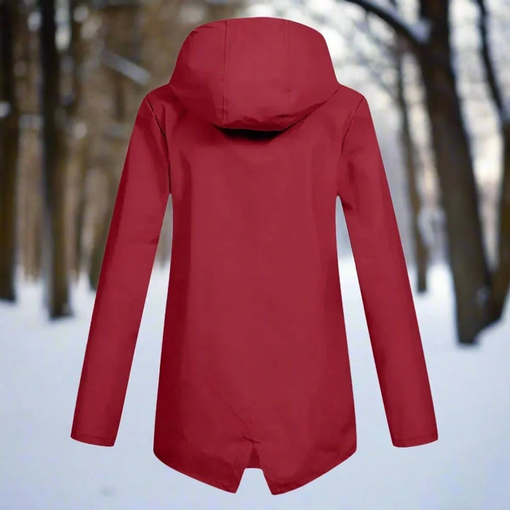 Waterproof Hooded Rain Jacket, Longline Zip-Up