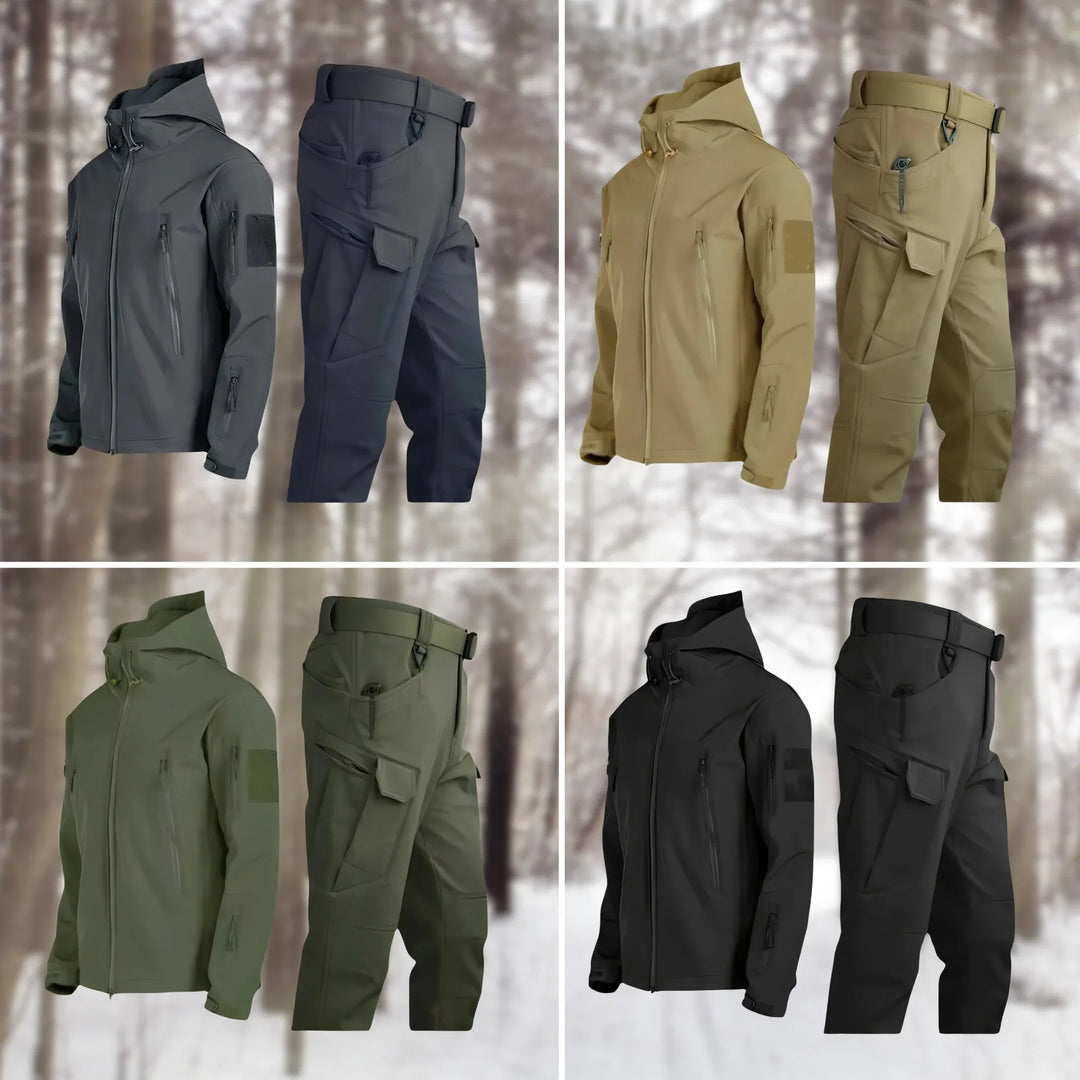 Waterproof Hooded Jacket and Cargo Pant Tactical Set
