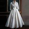 White Collared V-Neck A-Line Midi Dress with Belt