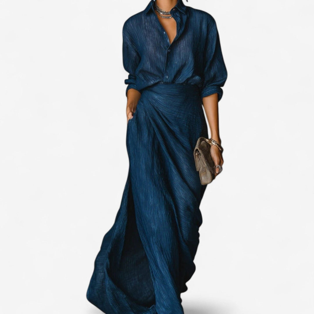 Wrap Maxi Shirt Dress for Women