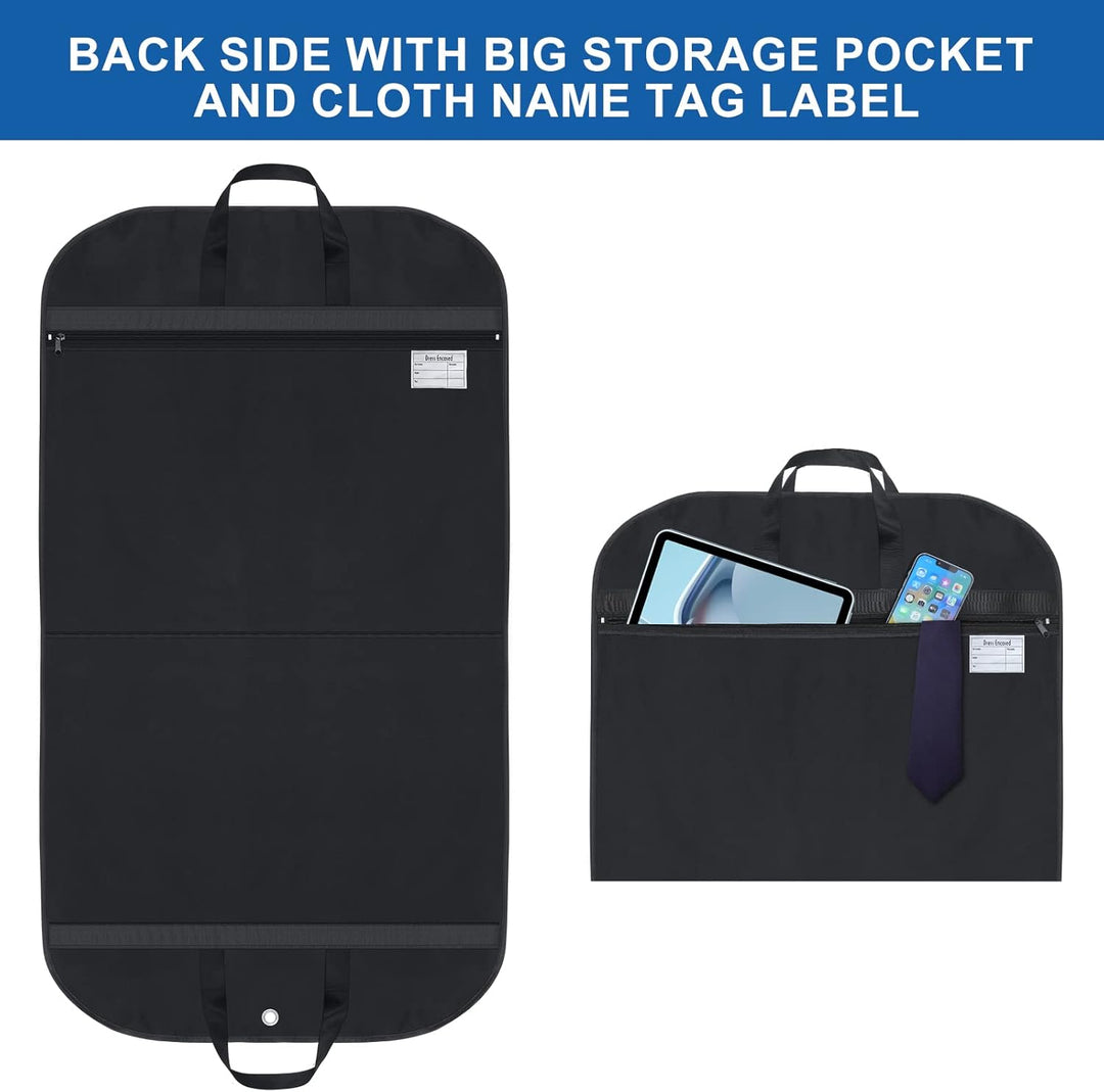 Waterproof Oxford Fabric Garment Bag – Suit Cover with Side Gusset and Pockets (Buy 1, Get 1 FREE)