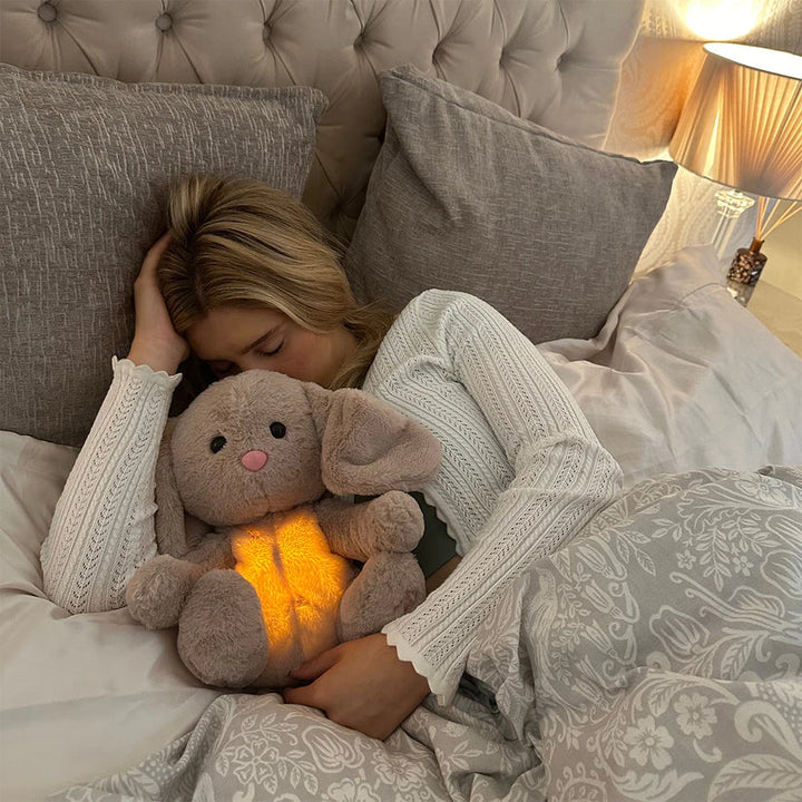 Cuddly Friend with Simulated Breathing & Night Light | Stress Relief