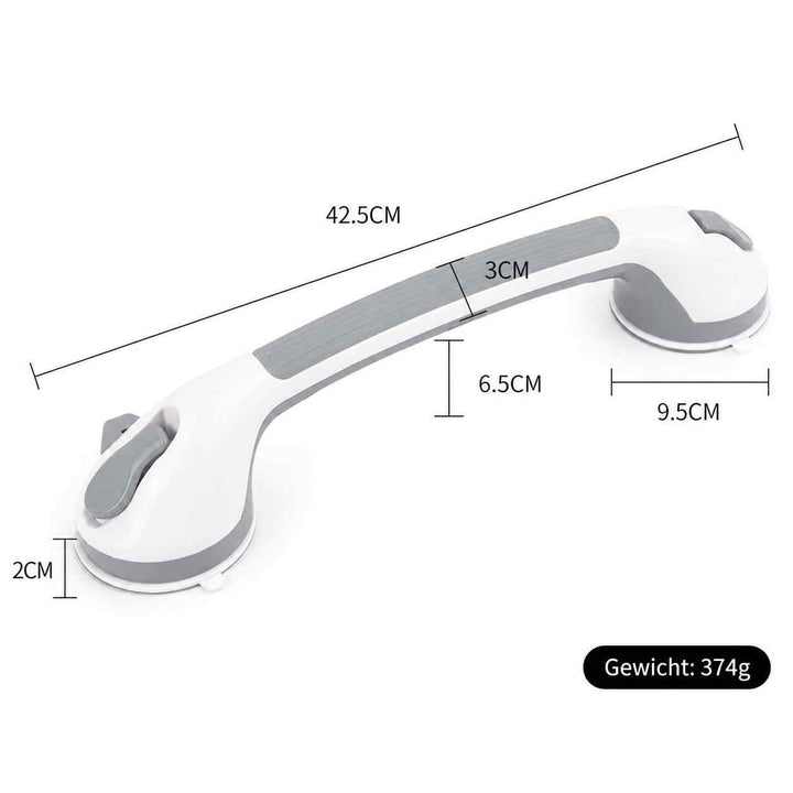 Suction grab handle for the shower, drill-free bathroom safety handle, 15.7 inch