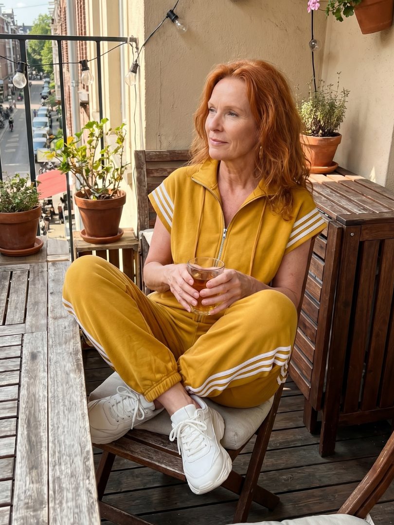 Striped Panel Jumpsuit with Zip Front and Short Sleeves for Women