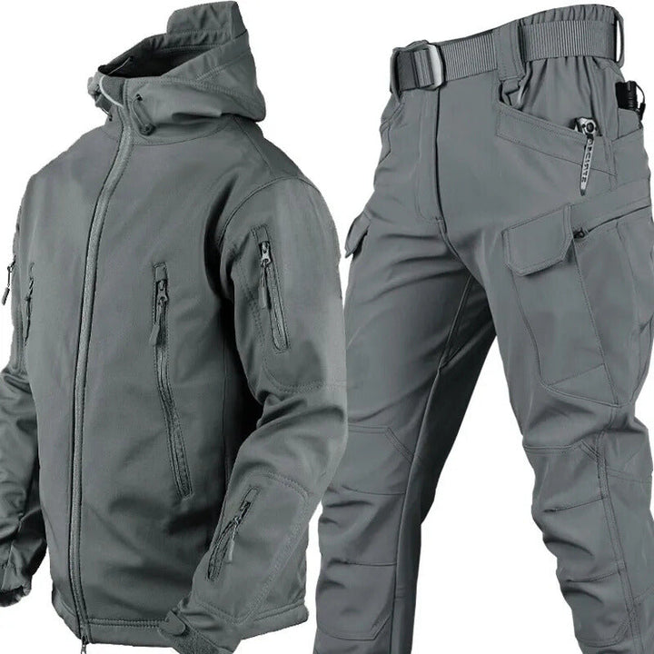 Waterproof Windproof Fleece-Lined Outdoor Jacket and Pants Set