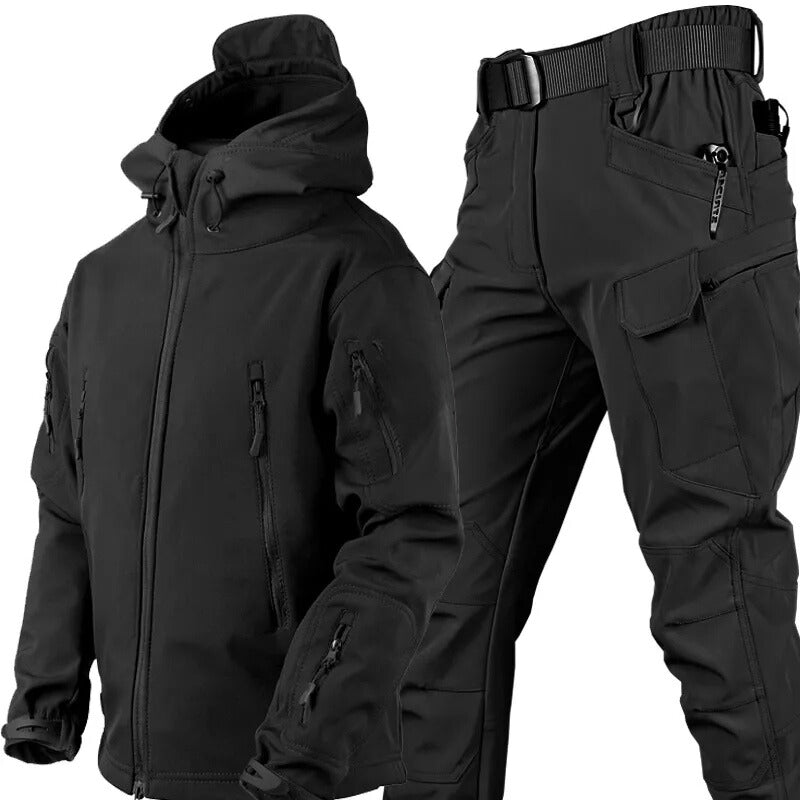 Waterproof Windproof Fleece-Lined Outdoor Jacket and Pants Set